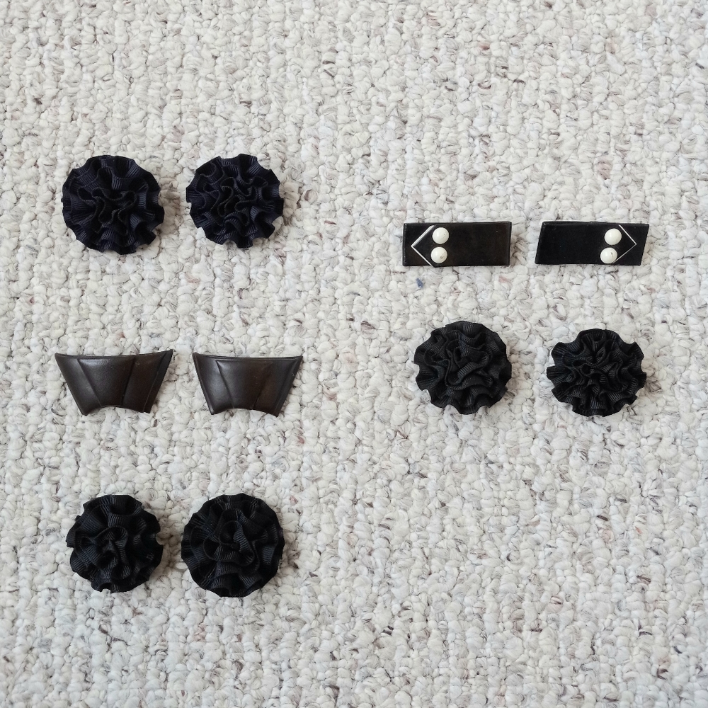 Shoe Clips - Five Vintage Sets